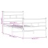 Estructura de cama sin colchón metal roble ahumado 100x200