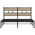 Estructura de cama sin colchón metal roble Sonoma 140x190
