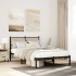 Estructura de cama sin colchón metal roble Sonoma 120x200
