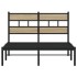 Estructura de cama sin colchón metal roble Sonoma 120x200