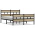 Estructura de cama sin colchón metal roble Sonoma 140x200