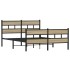Estructura de cama sin colchón metal roble Sonoma 140x200