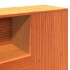 Cama con estantería sin colchón madera maciza marrón