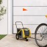 Remolque bicicleta mascotas hierro tela Oxford amarillo