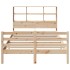 Cama con estantería sin colchón madera maciza de pino