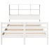 Cama con estantería sin colchón madera maciza blanca 150x200