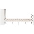 Cama con estantería sin colchón madera maciza blanca 150x200
