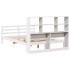 Cama con estantería sin colchón madera maciza blanca 150x200