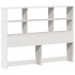 Cama con estantería sin colchón madera maciza blanca 150x200