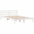 Cama con estantería sin colchón madera maciza blanca 150x200