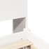 Cama con estantería sin colchón madera maciza blanca 150x200