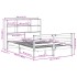 Cama con estantería sin colchón madera maciza blanca 150x200