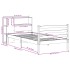 Cama con estantería sin colchón madera maciza marrón 75x190