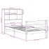 Cama con estantería sin colchón madera maciza marrón 90x200
