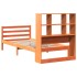 Cama con estantería sin colchón madera maciza marrón 75x190