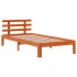 Cama con estantería sin colchón madera maciza marrón 100x200