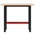 Banco de trabajo rectangular madera maciza roble 100x60x81,5