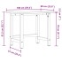 Banco de trabajo rectangular madera maciza roble 100x60x81,5