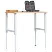 Banco de trabajo rectangular madera maciza 100x60x(71,5-98) cm