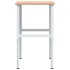 Banco de trabajo rectangular madera maciza 100x60x(71,5-98)