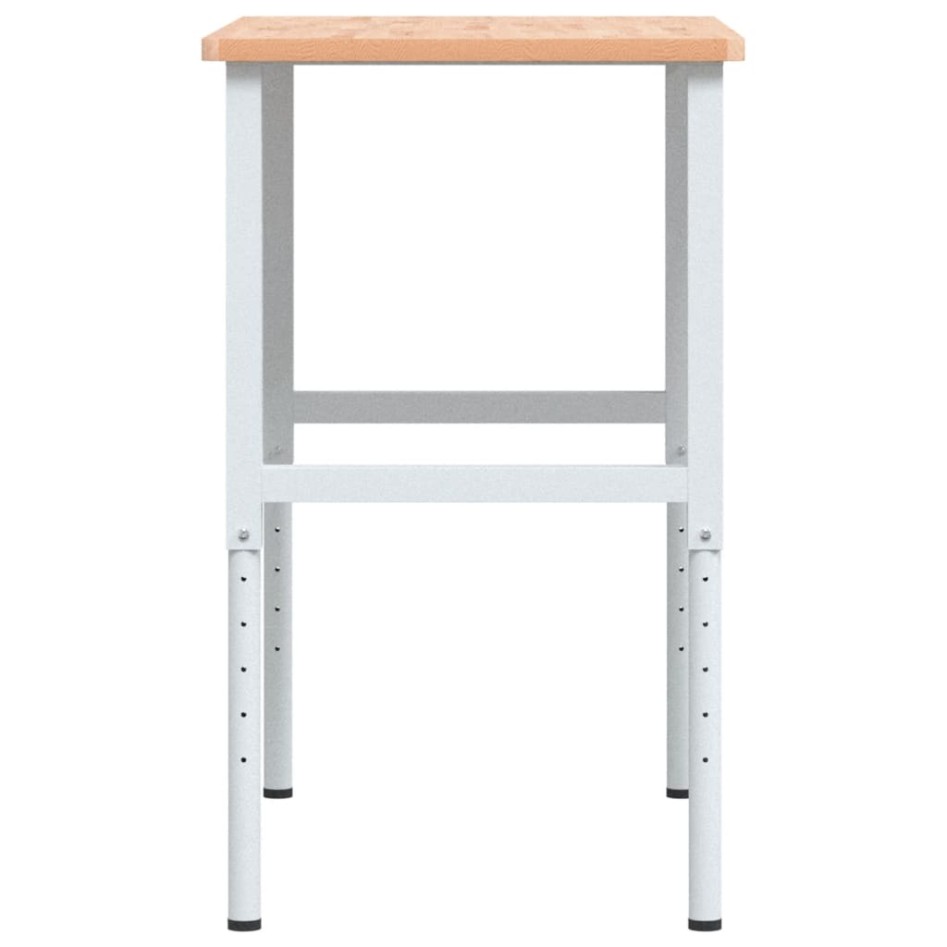 Banco de trabajo rectangular madera maciza 100x60x(71,5-98)