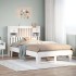 Estructura de cama sin colchón madera de pino blanco 135x190