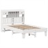 Estructura de cama sin colchón madera de pino blanco 135x190