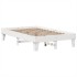 Estructura de cama sin colchón madera de pino blanco 135x190