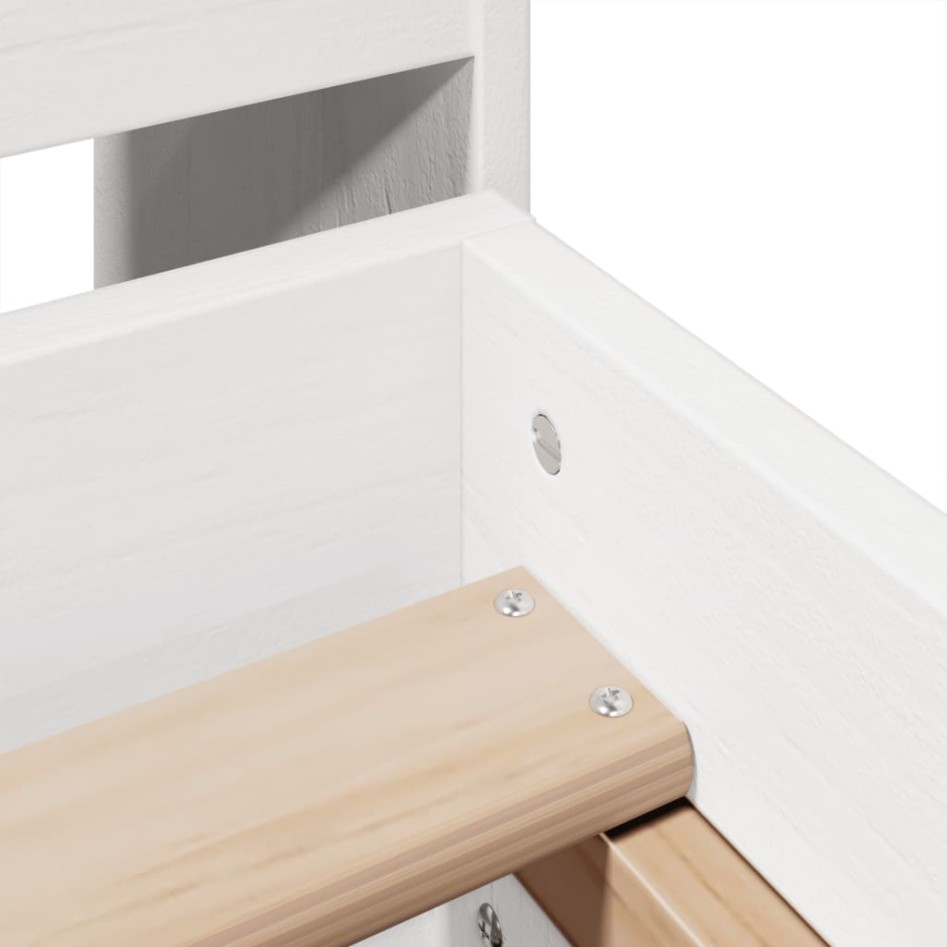 Estructura de cama sin colchón madera de pino blanco 135x190