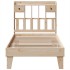 Estructura de cama sin colchón madera maciza pino 75x190