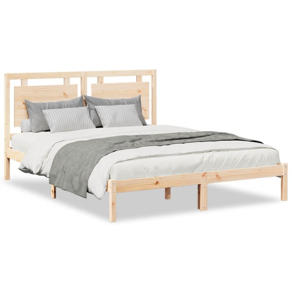 Cama extralarga sin colchón madera maciza 160x220