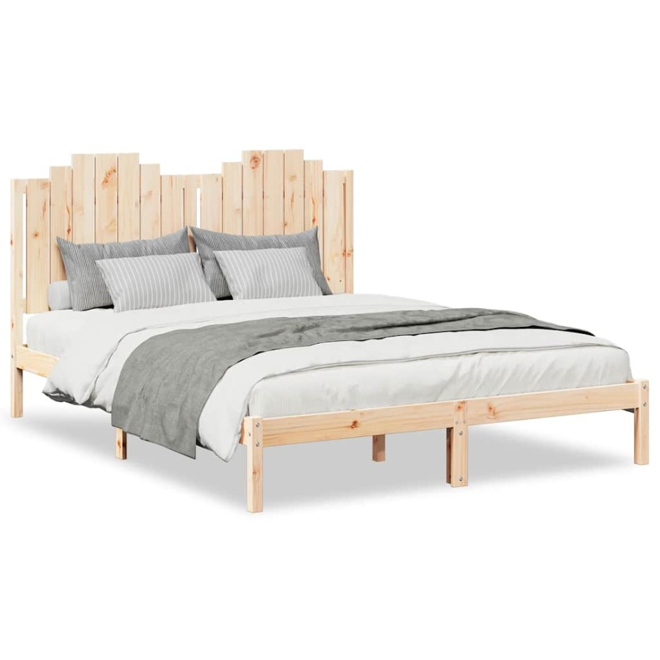 Cama extralarga sin colchón madera maciza 140x210