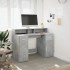 Escritorio con LED madera ingeniería gris hormigón 120x55x91
