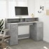 Escritorio con LED madera ingeniería gris hormigón 140x55x91