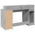 Escritorio con LED madera ingeniería gris hormigón 140x55x91