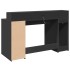 Escritorio con luz LED madera ingeniería negro 140x55x91