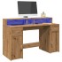 Escritorio con LED madera ingeniería roble artisian