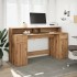 Escritorio con LED madera ingeniería roble artisian