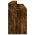 Escritorio con LED madera ingeniería roble ahumado 200x55x91
