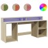 Escritorio con LED madera ingeniería roble Sonoma 200x55x91