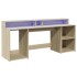 Escritorio con LED madera ingeniería roble Sonoma 200x55x91