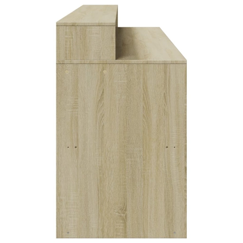 Escritorio con LED madera ingeniería roble Sonoma 200x55x91