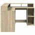 Escritorio con LED madera ingeniería roble Sonoma 130x130x91
