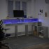 Escritorio con LED madera ingeniería gris hormigón