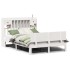 Cama con estantería sin colchón madera maciza blanca 140x200