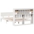 Cama con estantería sin colchón madera maciza blanca 140x200