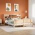Cama con estantería sin colchón madera maciza de pino