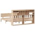 Cama con estantería sin colchón madera maciza de pino