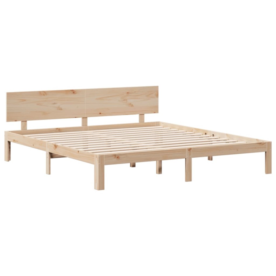 Cama con estantería sin colchón madera maciza de pino