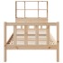 Cama con estantería sin colchón madera maciza de pino